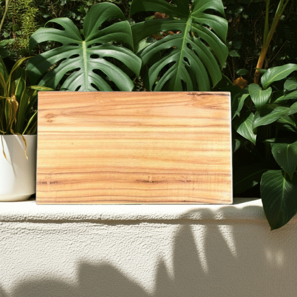 Single Block Teak wood medium sized cutting board