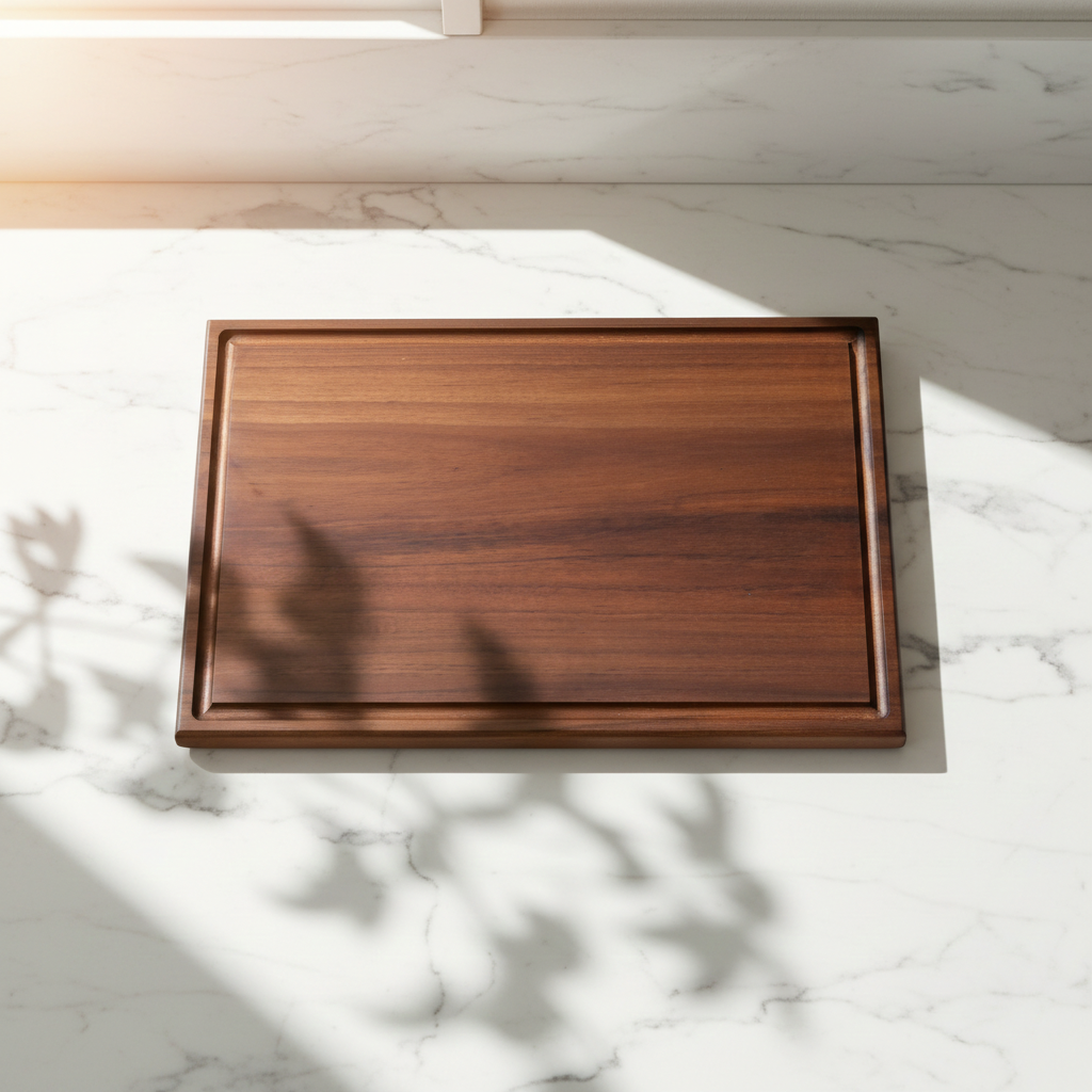 Amra Farms XXL Extra Large Teak wood single block chopping board 13x19x1 inch Edge Grain